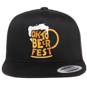 Oktoberfest Beer Fest Logo Flat Bill Trucker Hat