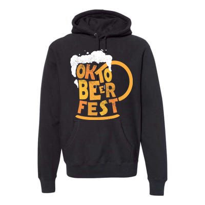 Oktoberfest Beer Fest Logo Premium Hoodie