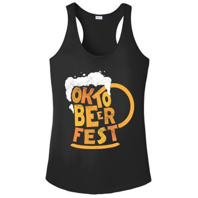 Oktoberfest Beer Fest Logo Ladies PosiCharge Competitor Racerback Tank