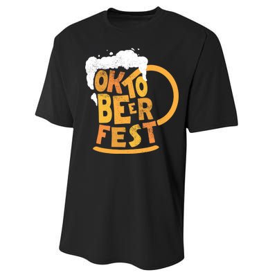 Oktoberfest Beer Fest Logo Performance Sprint T-Shirt