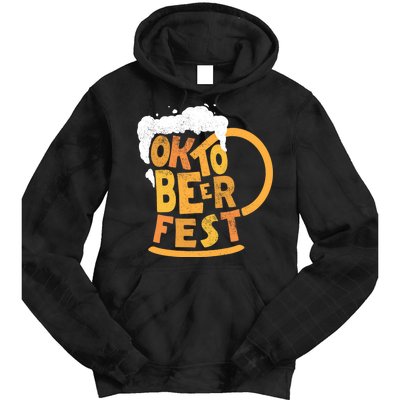 Oktoberfest Beer Fest Logo Tie Dye Hoodie