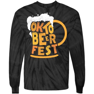 Oktoberfest Beer Fest Logo Tie-Dye Long Sleeve Shirt