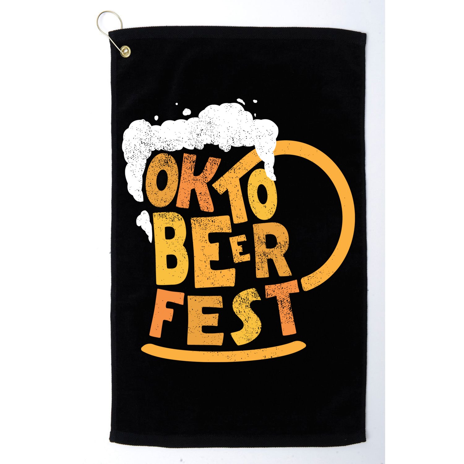 Oktoberfest Beer Fest Logo Golf Towel