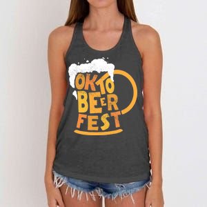 Oktoberfest Beer Fest Logo Women's Knotted Racerback Tank