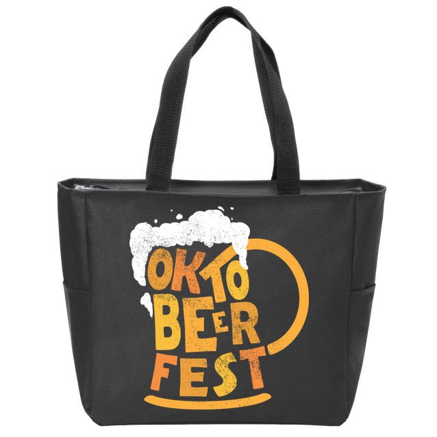 Oktoberfest Beer Fest Logo Zip Tote Bag