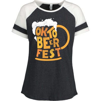 Oktoberfest Beer Fest Logo Enza Ladies Jersey Colorblock Tee