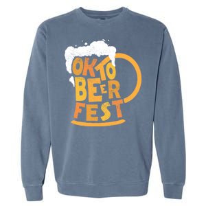 Oktoberfest Beer Fest Logo Garment-Dyed Sweatshirt