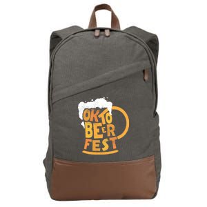 Oktoberfest Beer Fest Logo Cotton Canvas Backpack