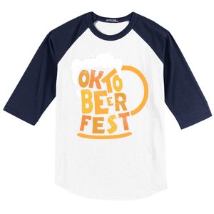 Oktoberfest Beer Fest Logo Baseball Sleeve Shirt