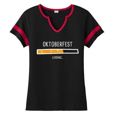 Oktoberfest Beer Loading Ladies Halftime Notch Neck Tee