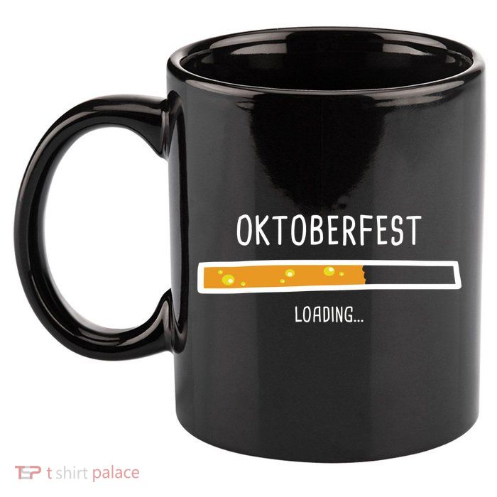 Oktoberfest Beer Loading 11oz C Handle Ceramic Mug