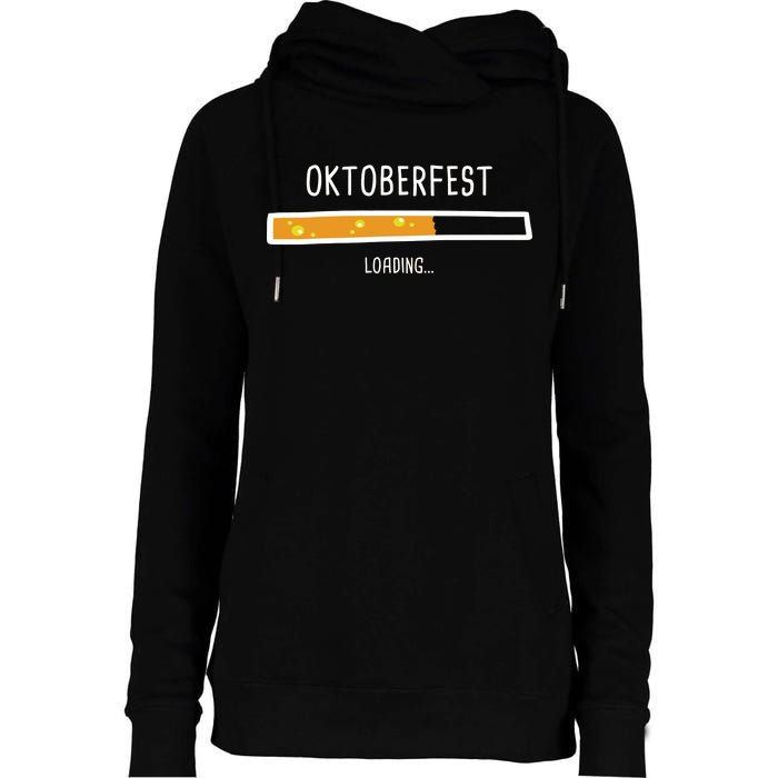 Oktoberfest Beer Loading Womens Funnel Neck Pullover Hood