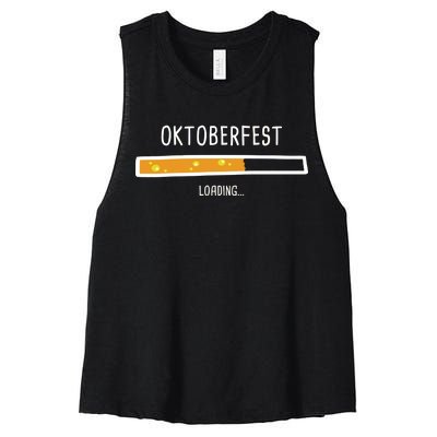 Oktoberfest Beer Loading Women's Racerback Cropped Tank