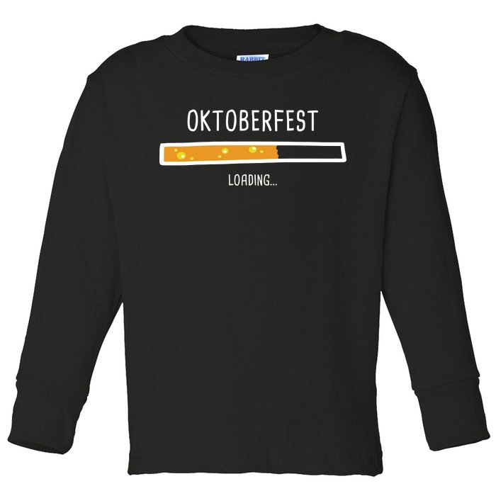 Oktoberfest Beer Loading Toddler Long Sleeve Shirt