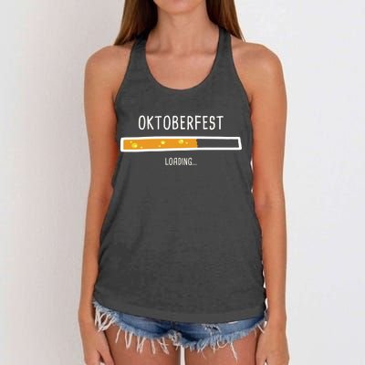 Oktoberfest Beer Loading Women's Knotted Racerback Tank