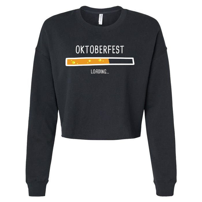 Oktoberfest Beer Loading Cropped Pullover Crew