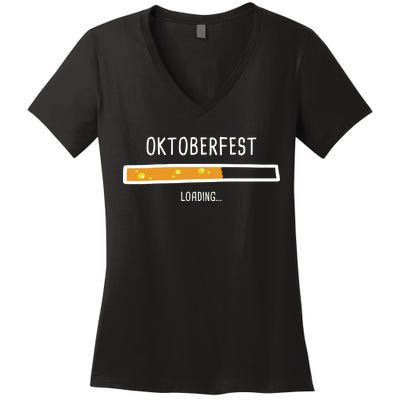 Oktoberfest Beer Loading Women's V-Neck T-Shirt