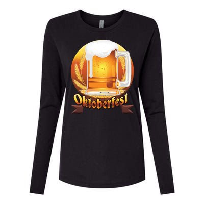 Oktoberfest Beer Logo Womens Cotton Relaxed Long Sleeve T-Shirt