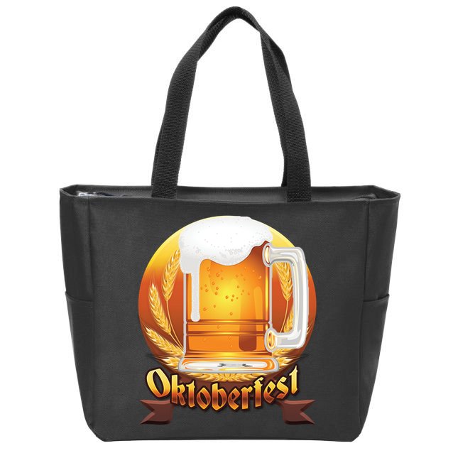 Oktoberfest Beer Logo Zip Tote Bag
