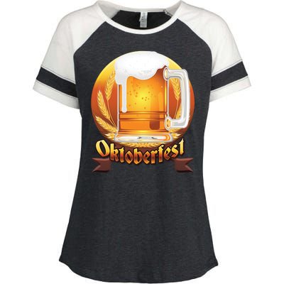 Oktoberfest Beer Logo Enza Ladies Jersey Colorblock Tee