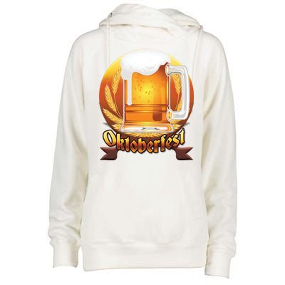 Oktoberfest Beer Logo Womens Funnel Neck Pullover Hood