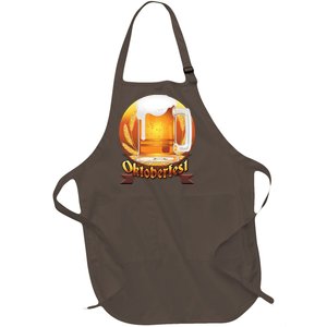 Oktoberfest Beer Logo Full-Length Apron With Pockets