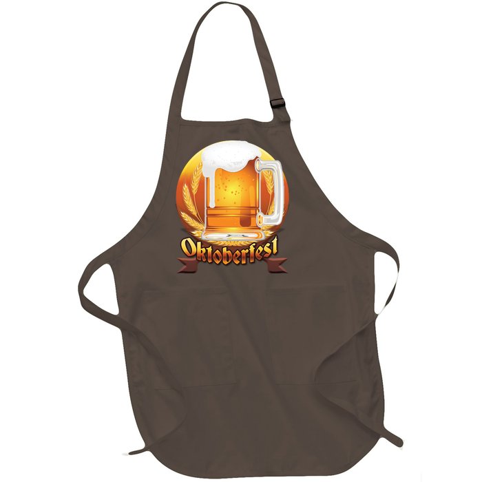 Oktoberfest Beer Logo Full-Length Apron With Pockets