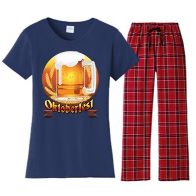 Oktoberfest Beer Logo Women's Flannel Pajama Set