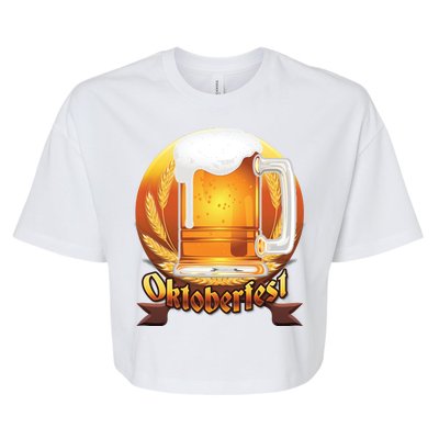 Oktoberfest Beer Logo Bella+Canvas Jersey Crop Tee