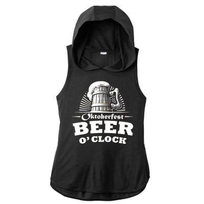 Oktoberfest Beer O'Clock Ladies PosiCharge Tri-Blend Wicking Draft Hoodie Tank