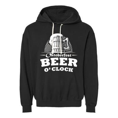 Oktoberfest Beer O'Clock Garment-Dyed Fleece Hoodie
