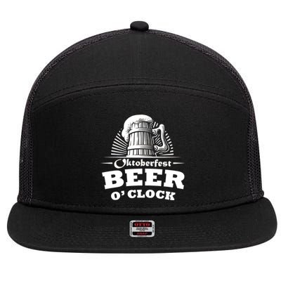 Oktoberfest Beer O'Clock 7 Panel Mesh Trucker Snapback Hat