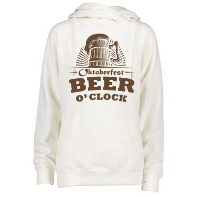 Oktoberfest Beer O'Clock Womens Funnel Neck Pullover Hood