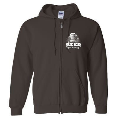 Oktoberfest Beer O'Clock Full Zip Hoodie