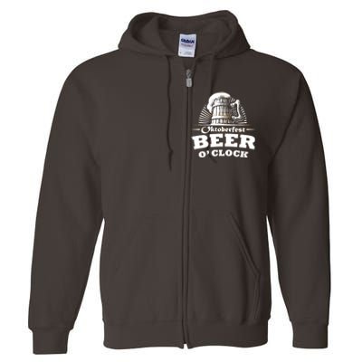 Oktoberfest Beer O'Clock Full Zip Hoodie