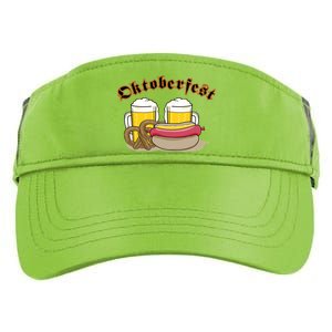 Oktoberfest Beer Pretzel Hot Dog Adult Drive Performance Visor