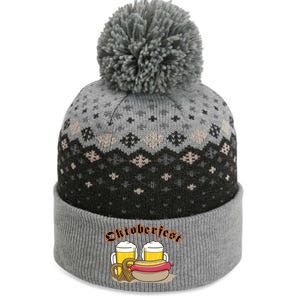 Oktoberfest Beer Pretzel Hot Dog The Baniff Cuffed Pom Beanie