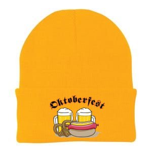 Oktoberfest Beer Pretzel Hot Dog Knit Cap Winter Beanie