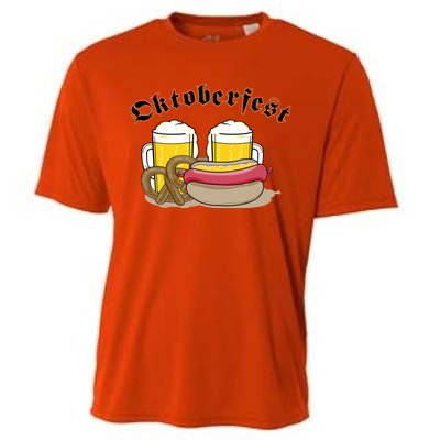 Oktoberfest Beer Pretzel Hot Dog Cooling Performance Crew T-Shirt