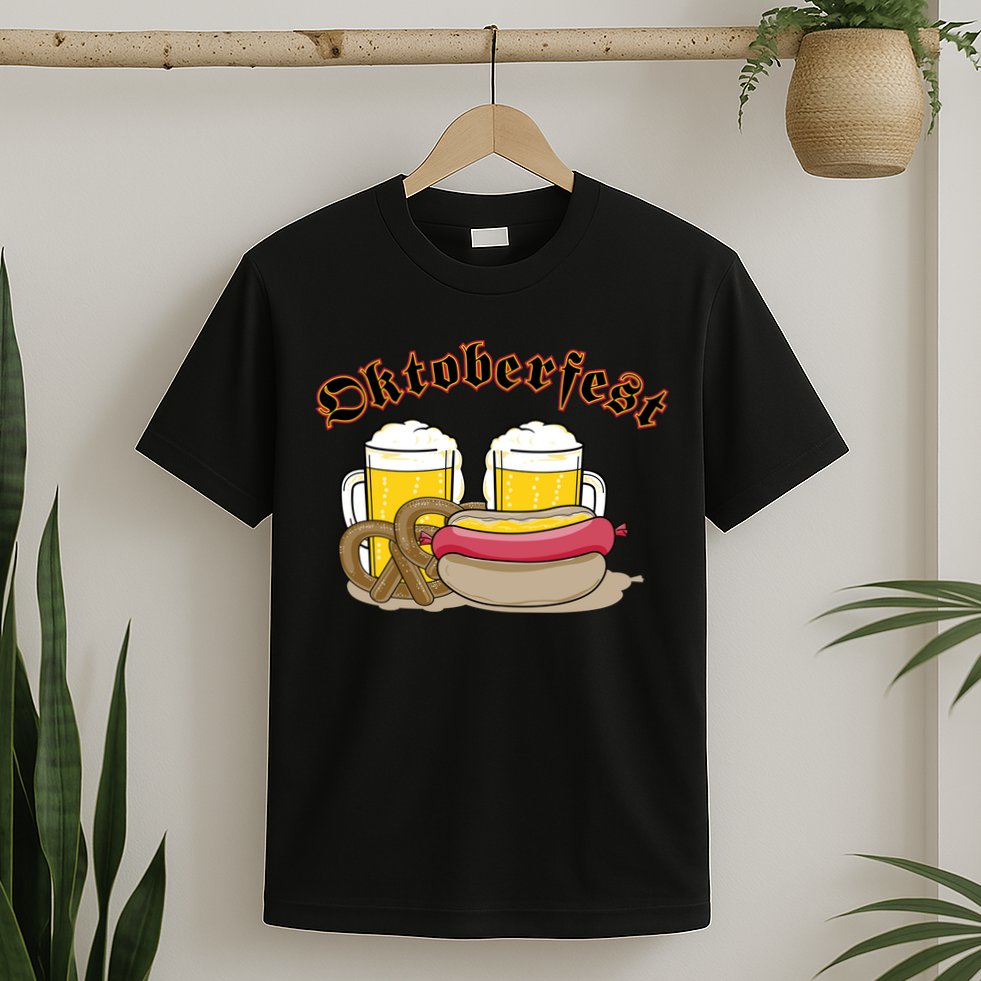 Oktoberfest Beer Pretzel Hot Dog T-Shirt