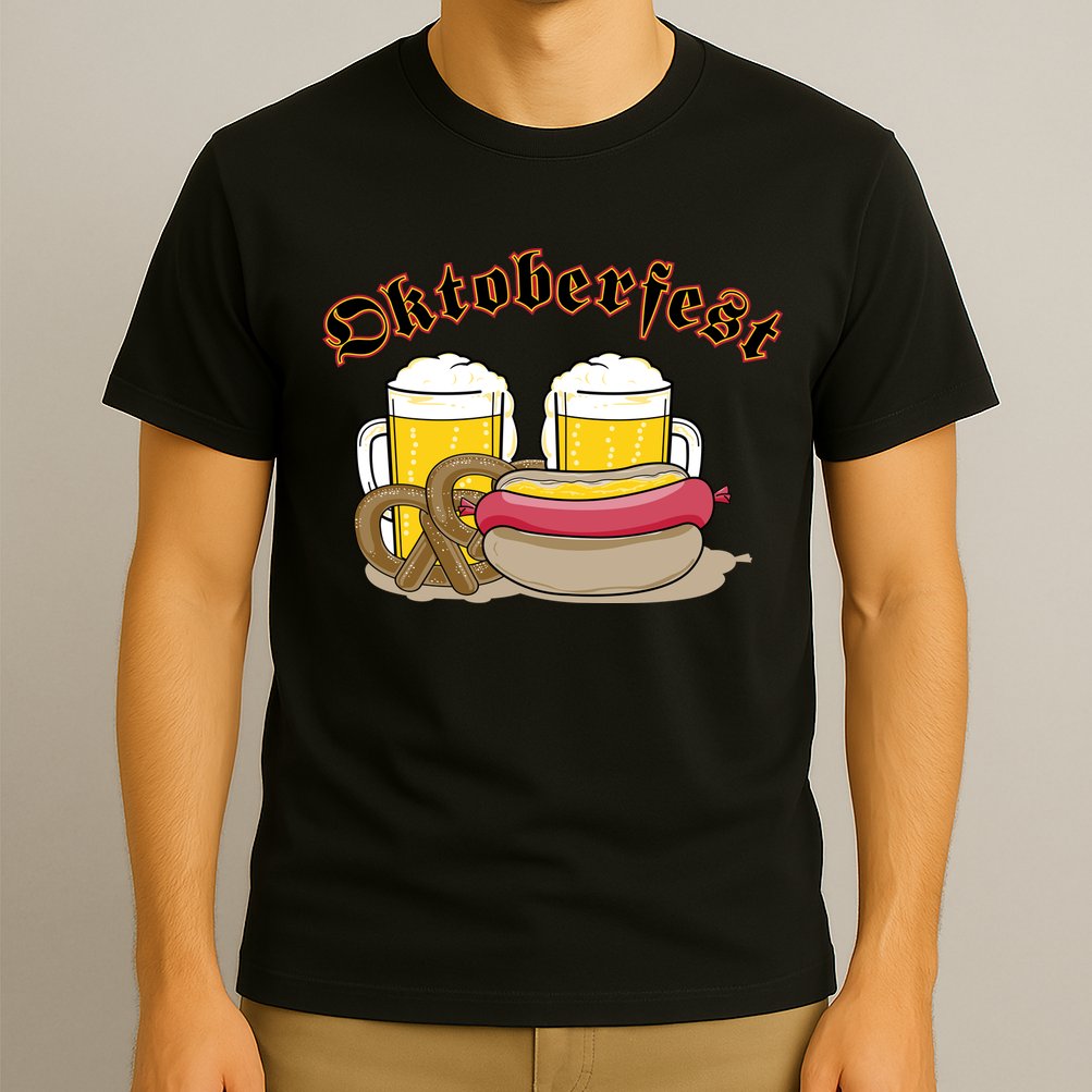 Oktoberfest Beer Pretzel Hot Dog T-Shirt