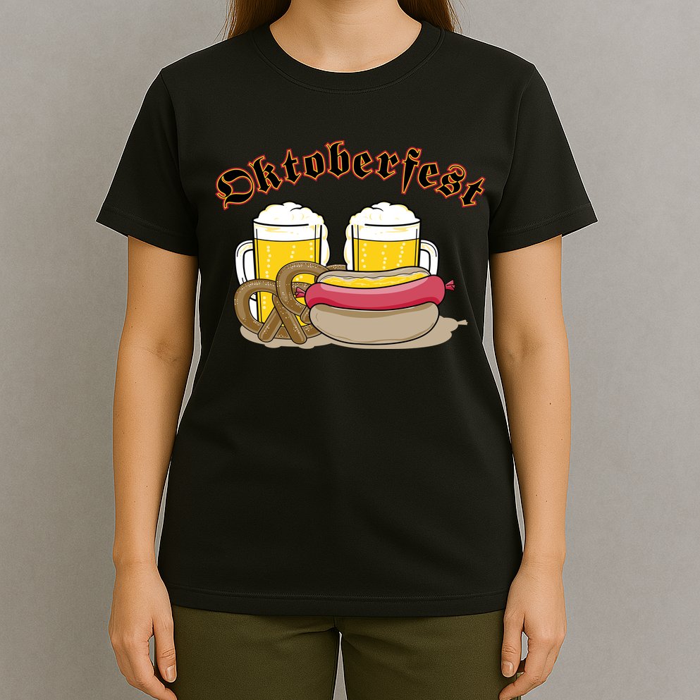 Oktoberfest Beer Pretzel Hot Dog T-Shirt