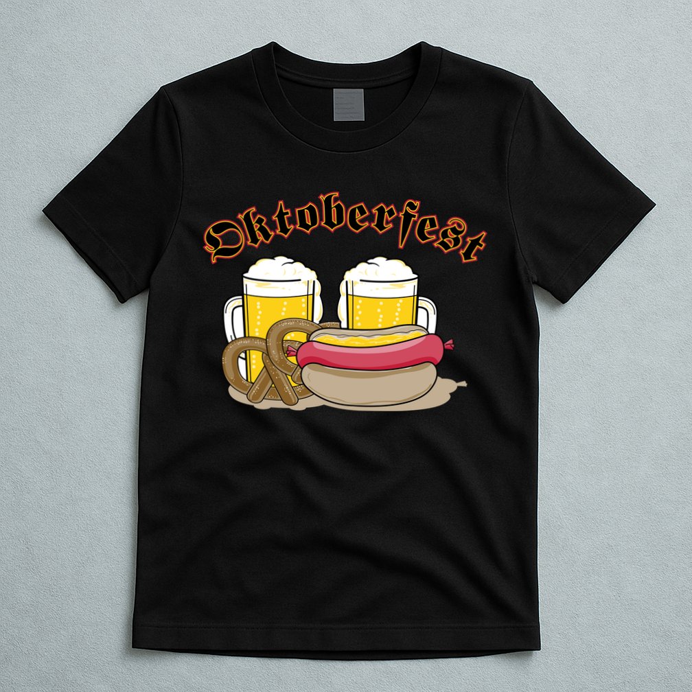 Oktoberfest Beer Pretzel Hot Dog T-Shirt