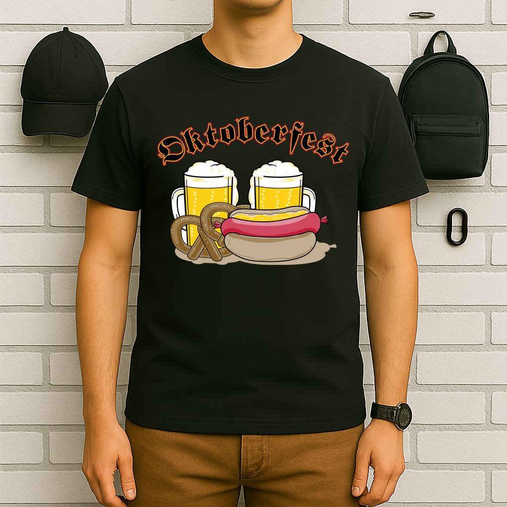 Oktoberfest Beer Pretzel Hot Dog T-Shirt