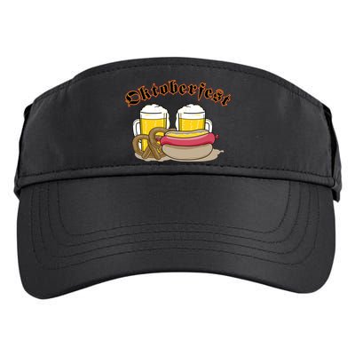 Oktoberfest Beer Pretzel Hot Dog Adult Drive Performance Visor