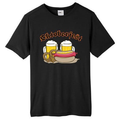 Oktoberfest Beer Pretzel Hot Dog Tall Fusion ChromaSoft Performance T-Shirt