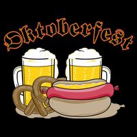 Oktoberfest Beer Pretzel Hot Dog 16 in Basic Backpack