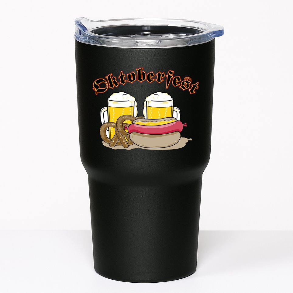 Oktoberfest Beer Pretzel Hot Dog Tumbler