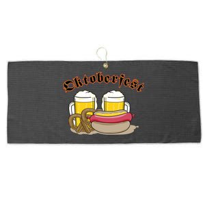 Oktoberfest Beer Pretzel Hot Dog Large Microfiber Waffle Golf Towel