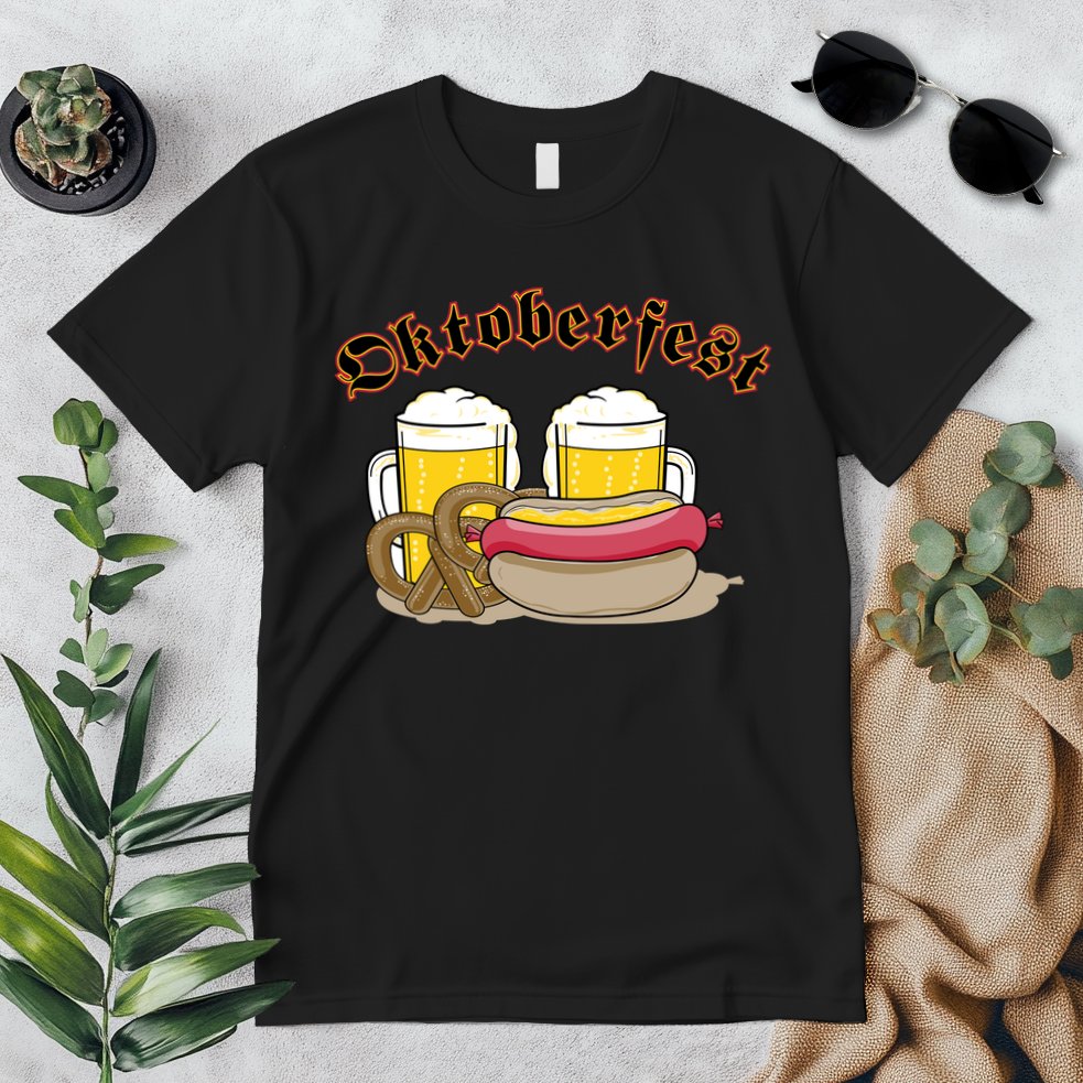 Oktoberfest Beer Pretzel Hot Dog Premium T-Shirt